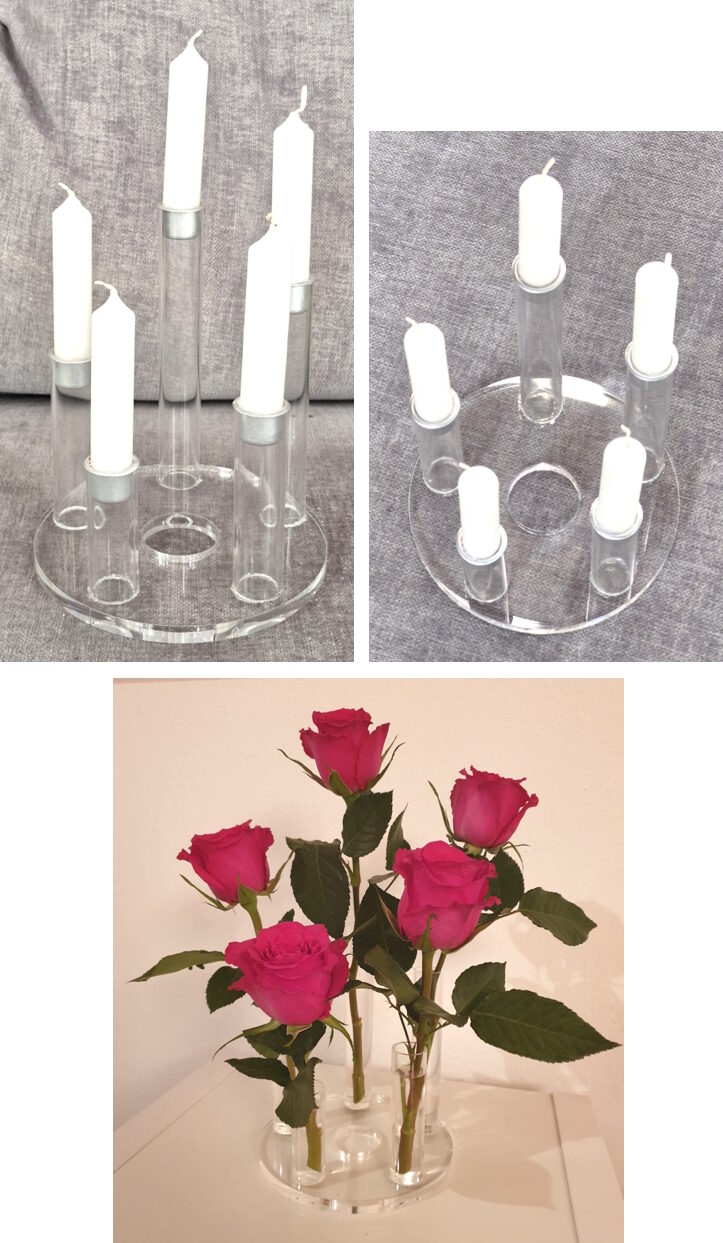Kerzenstände/Vase Liebe